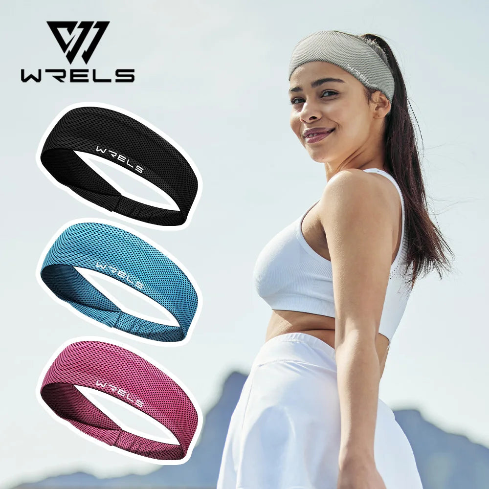 Summer Sport Headband Breathable Fitness Sweatband Non Slip Elastic Tennis Headband Sweat Wicking Lightweight Running Hairband
