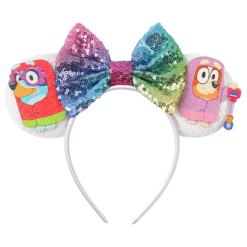 Nieuwste Mickey Mouse Oren Hoofdband Kid Adult Festival Party Pailletten Strik Haarband Vrouwen Baby Girl Party Haar Accessories