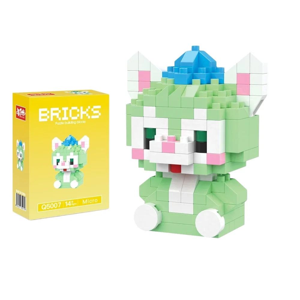 Disney Stitch Building Blocks Anime Kawaii Cartoon mini Action Children's Figures Blocks Bricks Assemble DIY Toys Gift for Kids
