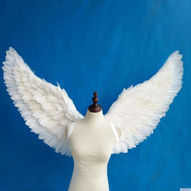 Kids Adult Party Swallow White Angel Feather Wings Halo Magic Wands Cosplay Elastic Straps Wedding Halloween Birthday Props