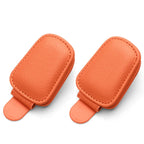 1/2Pc Sunglasses Holder Is Suitable for Car Sun Shades Magnetic Leather Sunglasses Clip and Ticket Clip Car Sunshade Accessories