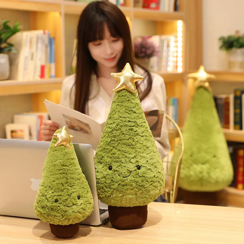1Pc 29-90CM Simulation Christmas Tree Plush Toys Cute Evergreen Plush Pillow Dolls Wishing Trees Stuffed for Christmas Dress Up