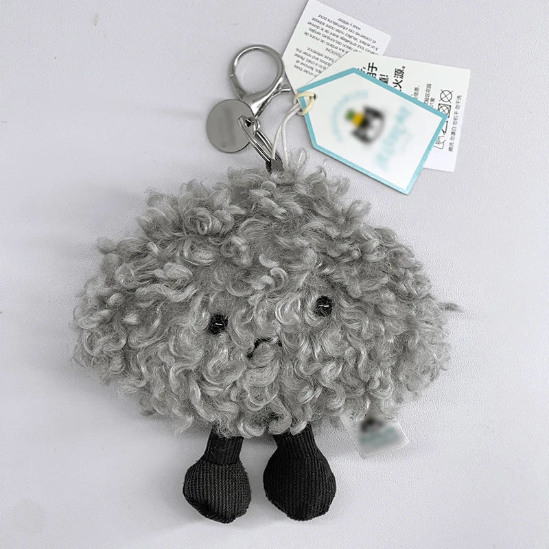 JC Golf ball plush keychain, grape keychain, jellyfish plush toy, hippopotamus, and plush elephant JC bag keychain