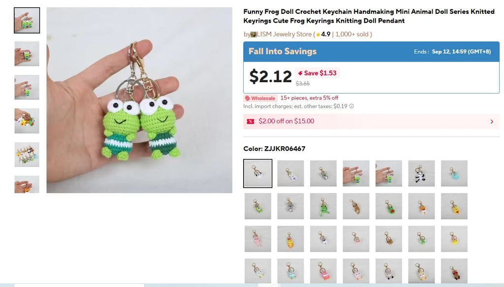 Mini Animal Doll Series Crochet Keychain Knitted Small Rabbit Doll Keyrings Mini Puppy Cute Keychain Wholesale Custom Accessory