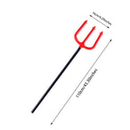 Devil Pitchfork Prop Plastic Devil Halloween Costume Accessories Red Fork Staff Masquerade Cosplay Party Supplies For Adults Kid