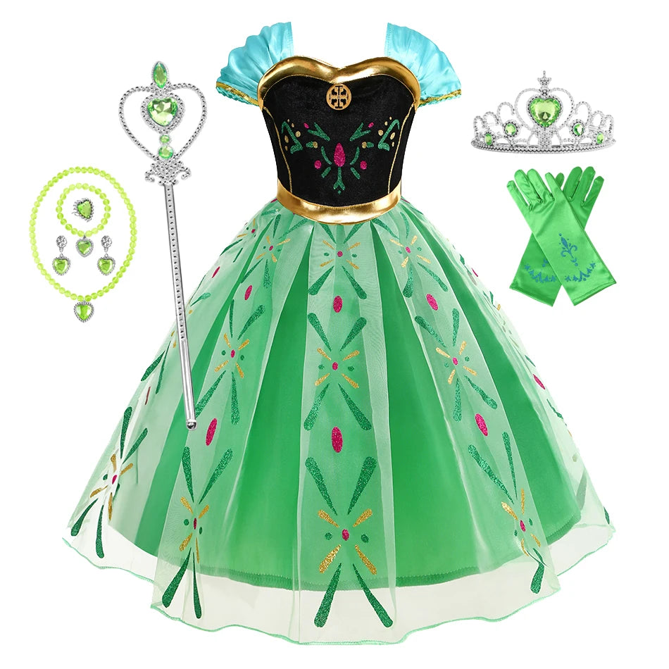 Girl Vestidos Costume Kid Dress Halloween Cosplay Children Birthday Carnival Party Dress Up 2-10 Year