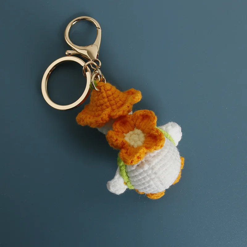 Cute Parrot Series Handmake Crochet Keychain Creative Small Bird Doll Keyring Gifts Knitted Parrot Keychain Custom Accessories