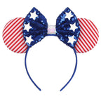 2026 Trip Mouse Ears Headband for Girls Women Sequin Castle 5"Bow Hairband Festival Party Cosplay DIY Hair Accessories