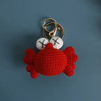 Funny Shrimp Doll Crochet Keychain Handmaking Clown Fish Knitting Keyrings Cute Shrimp Keyrings Bag Pendant Custom Accessories