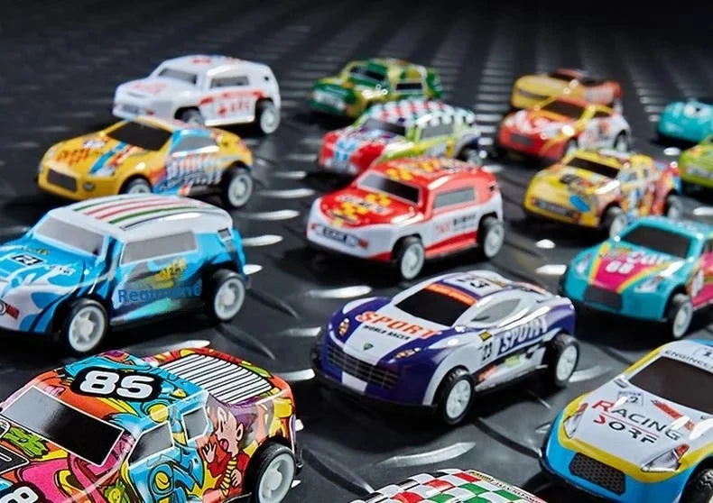 30 - 50PCS Mini Alloy Cars Model Set with Storage Box Diecast Pull-Back Vehicle Toys for Boys, Gift for Christmas, Birthday Gift