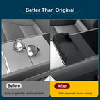 for Tesla Model 3 Y Juniper 2025 2026 Center Console Armrest Storage Box Glasses Holder Tray Case Organizer Interior Accessories