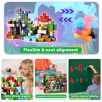 100-300pcs Magnetic Tiles Building Blocks Set,My World Figures Bricks, STEM Educational Toys for Kids Ages 3-10,Boys Girls Gifts