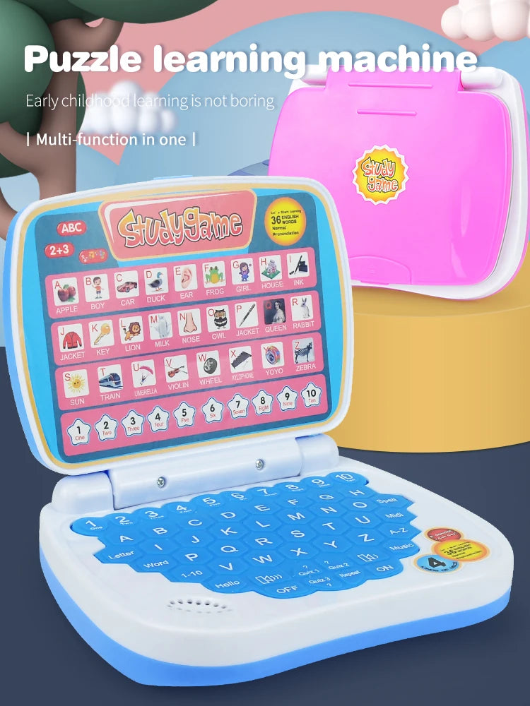 English Learning Small Laptop Toy for Children.Kids. Boys and Girls Computer for Aphabet ABC.Numbers.Words.Spelling.Maths.Music