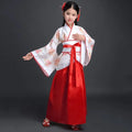 Ancient Chinese Dress Girls Children Kimono Traditional Ethnic Fan Students Chorus Dance Costume Japanese Yukata Kimono Style