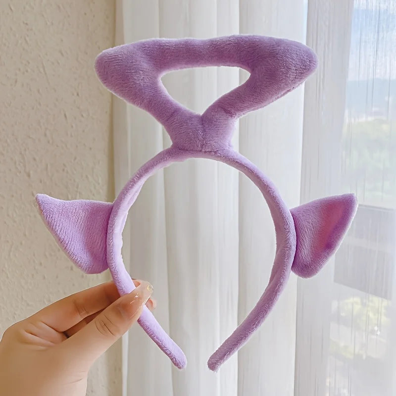 1 cute polyester headband, woven face mask headband, fun accessory for regular hair, no electricity or batteries required