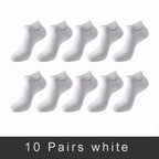 5/10/15 Pairs Men's Bamboo Fiber Socks Short High Quality New Casual Breatheable Anti-Bacterial Man Ankle Socks Men Size 38-45