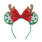 Nieuwste Mickey Mouse Oren Hoofdband Kid Adult Festival Party Pailletten Strik Haarband Vrouwen Baby Girl Party Haar Accessories