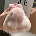 Pendant Plush Toy Bags Pendant Jewelry Ornament Fluffy Toy Doll Plush Bunny Keyring Plush Bunny Keychain Rabbit Fur Keychain