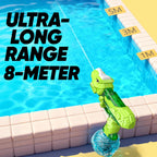 Electric Dinosaur Water Gun With LED Light Up Continuous Shooting Up to 8M Range Summer Pool Beach Toy for Kids Boys Girls