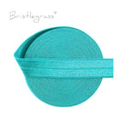 BRISTLEGRASS 2 5 10 Yard 5/8" 15mm Solid FOE Shiny Fold Over Elastic Spandex Satin Band Hair Tie Headband Dress Sewing Lace Trim