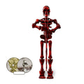 Halloween Magnetic Middle Ages Skeleton Posable Skeleton Human Shape Bones Halloween Haunted House Horror Props Skeleton Doll