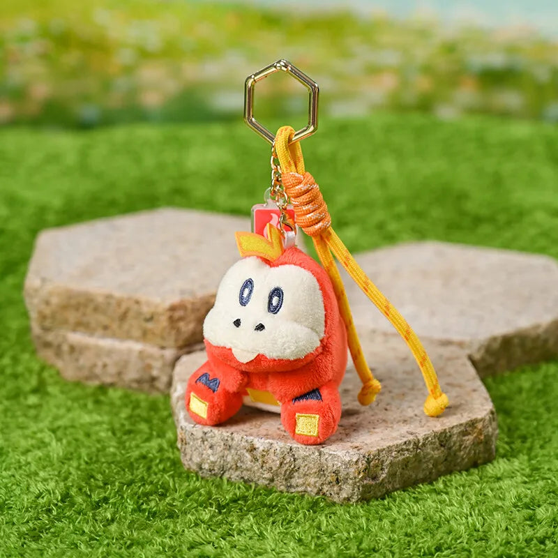 Original Anime Pokemon Kawaii Pikachu Keychain Gengar Mew Sprigatito Mimikyu Stuffed Toy Cute Plush Keyring Doll Pendant Gift