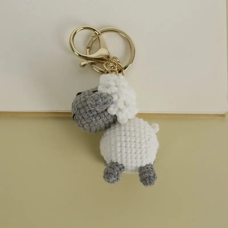Funny Zebra Crochet Keyrings For Bag Pendant Handmake Animal Doll Knitting Keychain Cute Sheep Keyrings Gifts Custom Accessories
