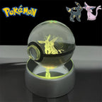 Pokemon 3D Crystal POKE BALL Figure Toys Snivy Dragonair Blastoise Venusaur Milotic Raichu Night Light LED Lamp Base Model Dolls