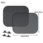 SEAMETAL 2PCS Car Window Sunshade Cover Sun Shield UV Protection Auto Front Rear Black Window Curtain Summer Car Accessories