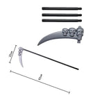 Scary Halloween Costumes for Kids - Red-eyed Reaper Robe with Hood and Scythe Easter Cape with Scythe and Glowing Glasses