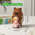 "Cute Capybara Block Figure - Desktop Decor Model with Orange Accessory | Meme Lover's Collectible"