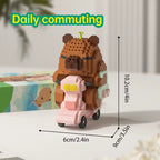 "Cute Capybara Block Figure - Desktop Decor Model with Orange Accessory | Meme Lover's Collectible"