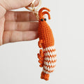 Funny Squid Series Crochet Keychain Handmaking Crochet Cute Squid Doll Keyrings For Bag Pendant Knitted Shrimp Keyrings Custom