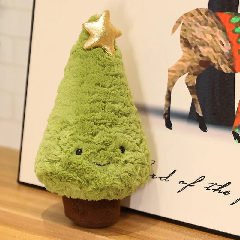 1Pc 29-90CM Simulation Christmas Tree Plush Toys Cute Evergreen Plush Pillow Dolls Wishing Trees Stuffed for Christmas Dress Up