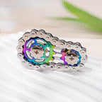 Rainbow Fidget Spinner Zinc Alloy Mechanical Bike Chain Gear Sprocket Flywheel Silent Hand Spinner Iridescent Colorful Stress