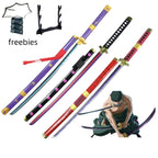 40incn Roronoa Zoro Katana Ninja Knife Sword Anime Cosplay Costume Zoro Real Size Japanese Katana Original Samurai Sabre Gift