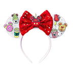 Mouse Ears Headband Cartoon Sequin Bows Headband Birthday Party Christmas Halloween Princess Cosplay Costume For Women Adult