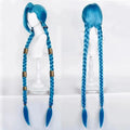 Jinx Long Blue Braided Cosplay Wig for League of Legends