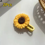 4Pc Strawberry Chocolate Bunny Hairpins Cute Cartoon Design Durable Plastic Hair Accessories Styling Fixed Decorative Hair Pinch