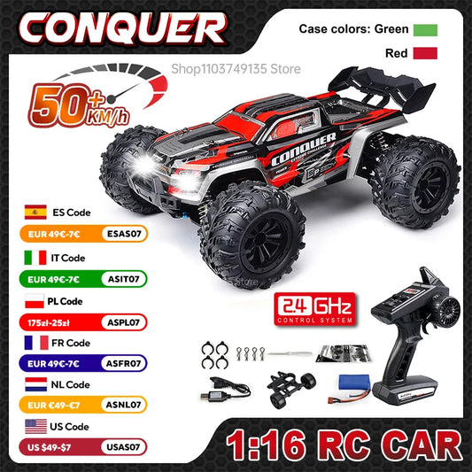 9522PRO 1:16 Brushless 4WD RC Car – 85KM/H High-Speed Off-Road Racing Drift Truck