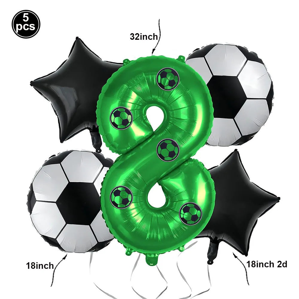 Soccer Theme Disposable Tableware Set Paper Plates Cups Napkins Tablecloth Boys Sports Football Birthday Party Decor Supplies
