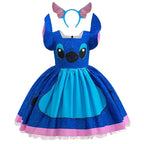Girls Stitch Cosplay Dress Cute Cartoon Disney Movie Style Costume for Halloween Carnival Stage Performances & Kids' Dress-Up