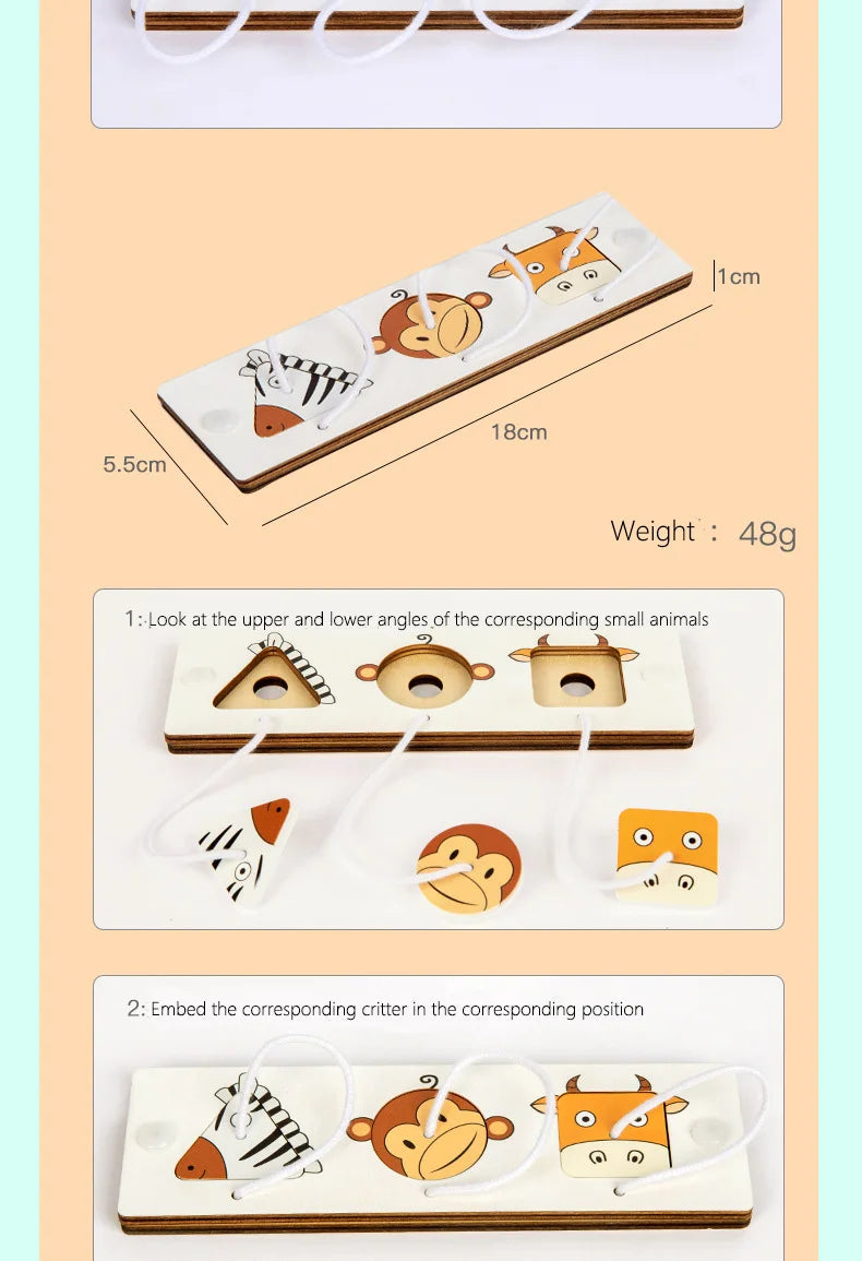 Busy Board Accessories DIY Toy Part Wooden Toys Metal Locks Leather Buckle Montessori Educational Games Intellectual Development