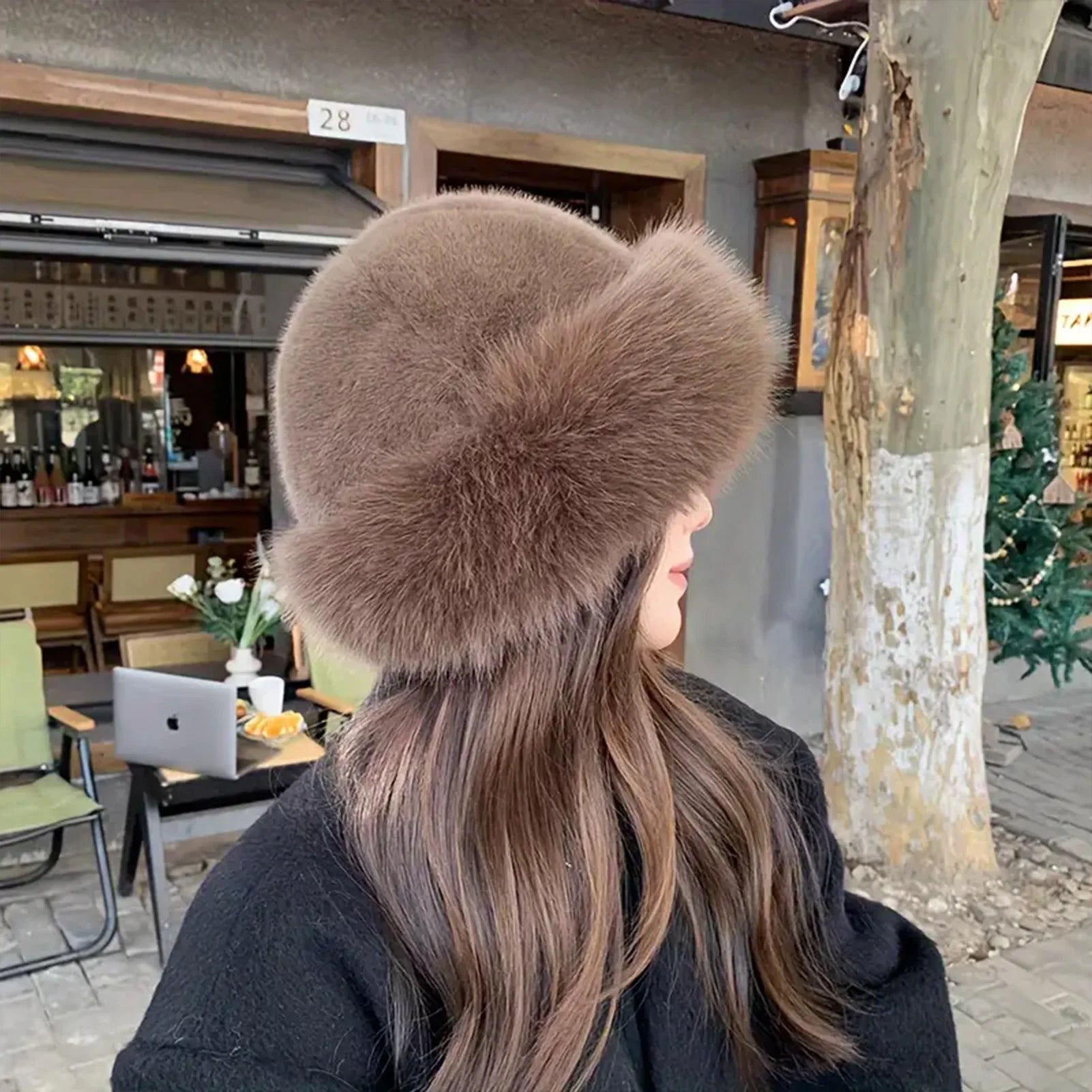 Plush Warm Mongolian Fur Winter Hat with Ear Protection