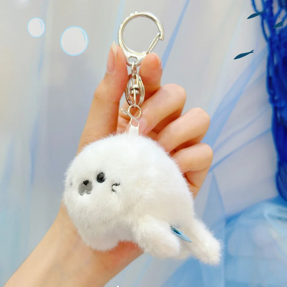 Plush Key Chains Bag Hanging Pendant Car Key Ring Mini Rabbit Hair Bow Bag Strap Cute Bunny Couple Keychain