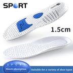 1Pair Height Increase Insoles for Feet PU Memory Foam Shoes Pad Breathable Orthopedic Heel Lift Insole for Sport Running Care