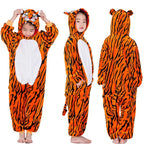 Cartoon Kigurumi For Children Kids' Animal Onesie Pyjamas Dog Wolf Dragon Dinosaur Halloween Carnival One-piece Costume Homewear