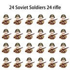 40/set World War II military building blocks National army soldier Character weapon assembly building block Children's toy gifts