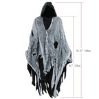 Horror Zombie Tattered Hooded Capes Unisex Halloween Ghost Dementors Cosplay Costume Day of The Dead Party Props Cloaks