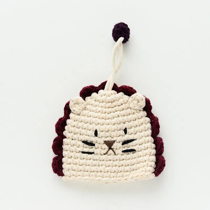 Cute Animal Doll Crochet Keychains For Keys Storage Funny Puppy Series Knitted Bag For Car Keys Holder Keyrings Custom Wholesale